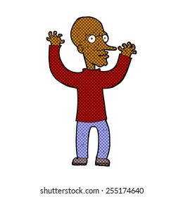 retro comic book style cartoon mean man