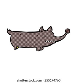 caricatura estilo libro de historietas retro perro pequeño divertido