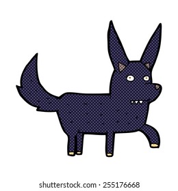 Retro-Comicbuch-Stil Cartoon Wild Hund