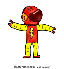 astronauta de historietas retro
