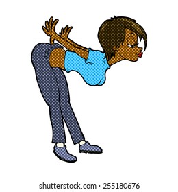 caricatura estilo libro de historietas retro mujer sexy