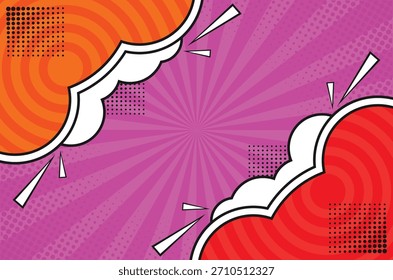 Retro comic book style diagonal rays and dots texture