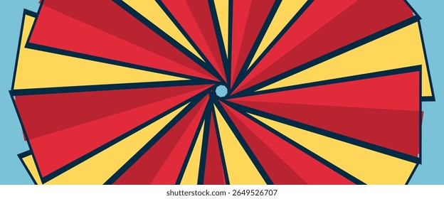 Banner vintage estilo explosão estilo quadrinhos retro estilo com arte de design de fundo radial. Eps10
