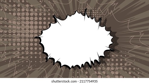 Retro comic book style Speech Bubble background. Manga cartoon backdrop. Pop art comics poster, wallpaper.