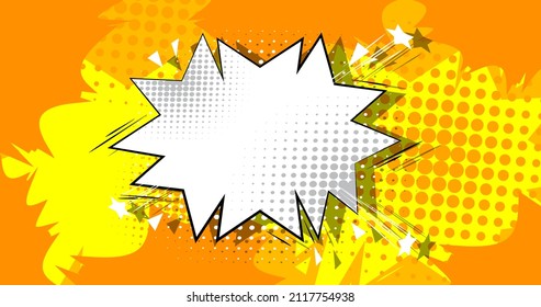 Retro comic book style Speech Bubble background. Manga cartoon backdrop. Pop art comics poster, wallpaper.