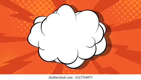 Retro comic book style Speech Bubble background. Manga cartoon backdrop. Pop art comics poster, wallpaper.