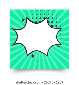 Retro Comic Burst Speech Bubble for Announcement