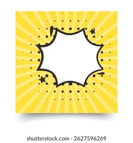 Retro Comic Burst Speech Bubble for Announcement
