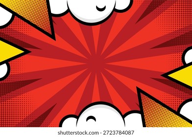 Ilustración de fondo de diseño de cómic retro