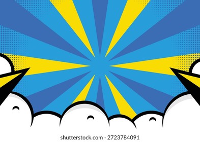Retro Comic Design Background Illustration