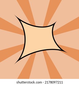 Retro comic empty speech bubble. Vector illustration, pop art style.