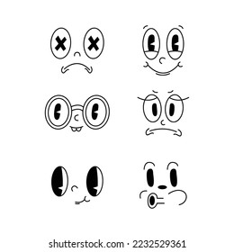 Vector de diseño de caracteres de historietas retro
