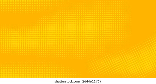 Fundo de gradiente de quadrinhos retrô. Padrão de meio-tom amarelo.