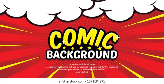 retro comic red background raster gradient halftone pop art retro style