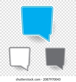 Retro comic speech bubbles or pop art speech bubble