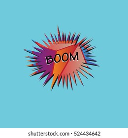 Retro Comic Sticker design. Can be used as Abstract Badges, Insignias or Banners. Modern Label Vector Illustration. Flat pop art bubble speech.