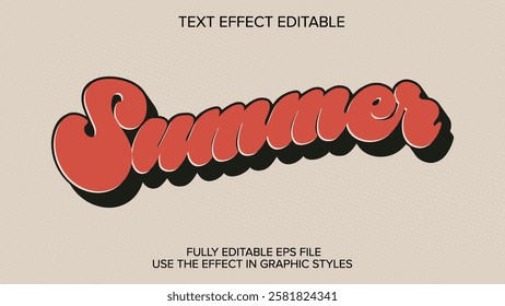 retro Comic text effect 3d style editable vector