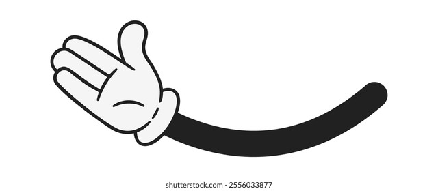 Retro comic welcome handshake gesture