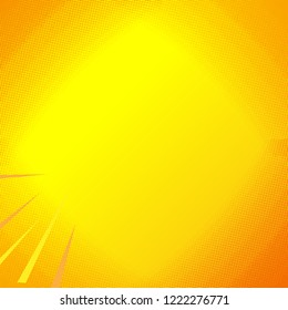 Retro comic yellow background raster gradient halftone, stock vector illustration eps 10
