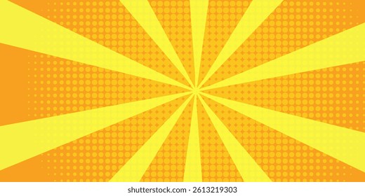 retro comic yellow background raster gradient halftone pop art retro style