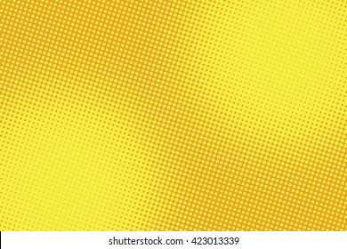 Retro Comic Yellow Background Raster Gradient Halftone Pop Art Retro Style