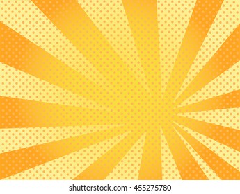 retro comic yellow background raster gradient halftone pop art retro style