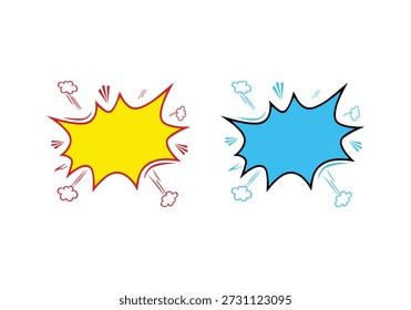 Retro quadrinho amarelo explosão Pop art vetor Illustrator, elementos boom e balões ícone,
Pictogramas em quadrinhos