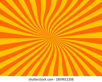 Fondo retro de historieta amarillo y naranja. Estilo de arte pop vintage. Ilustración vectorial.