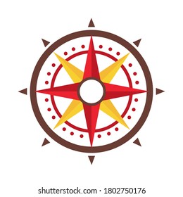 retro compass guide flat style icon vector illustration design