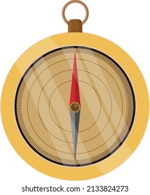 Retro compass, illustration, vector on a white background.