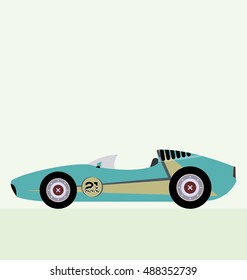 retro competition car icon