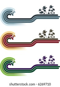 retro composition, different colors combination