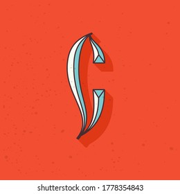 Retro compressed C letter logo. Blackletter font perfect to use in any alcohol labels, retro style logos, circus posters, luxury identity, etc.