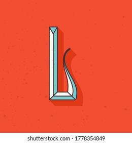 Retro compressed L letter logo. Blackletter font perfect to use in any alcohol labels, retro style logos, circus posters, luxury identity, etc.
