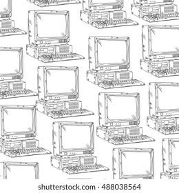 retro computer background