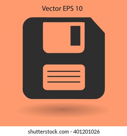 retro computer diskette vector picture