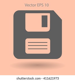 retro computer diskette vector picture