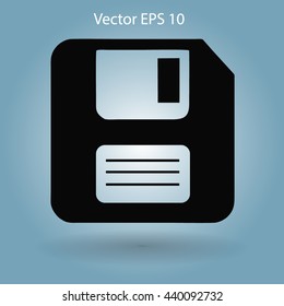 retro computer diskette vector picture