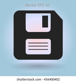retro computer diskette vector picture
