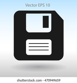 retro computer diskette vector picture