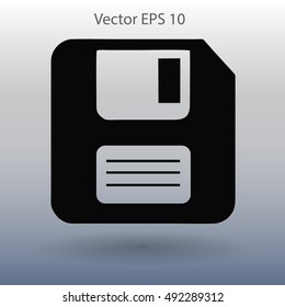retro computer diskette vector picture