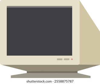 Retro Computer Monitor Illustration – Vintage Tech Design