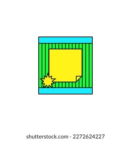 Retro Computer-Fenster im Vaporwave-Stil der 90er Jahre mit Meldungskästen und Benutzerschnittstellenelementen . Retrowave pc alter Desktop , Vektorgrafik von UI und UX.