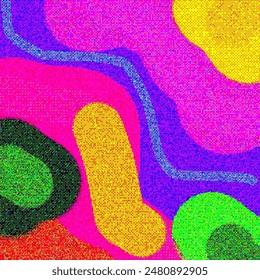 Retro concept colorful textured abstract background illustration