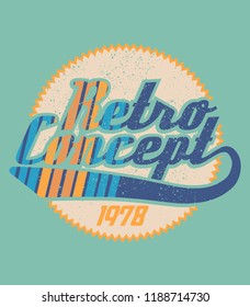 Diseño de logotipo de concepto retro
