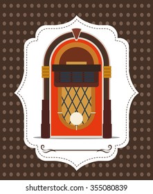 Retro concept with technology icons design, vector illustration 10 eps graphic.
