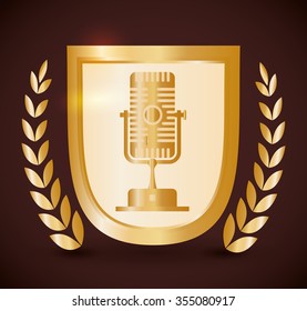 Retro concept with technology icons design, vector illustration 10 eps graphic.