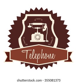 Retro concept with technology icons design, vector illustration 10 eps graphic.