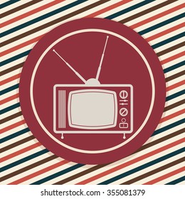 Retro concept with technology icons design, vector illustration 10 eps graphic.