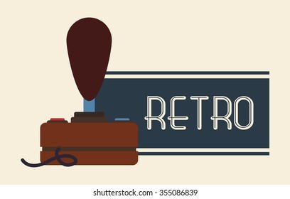 Retro concept with technology icons design, vector illustration 10 eps graphic.
